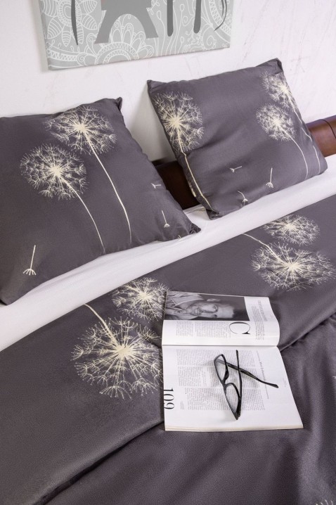 Komplet posteljine MAGIJA 200x220 cm pamučni saten, Boja: grafitna, IVET.BA - Nova Kolekcija