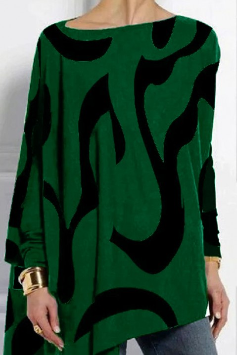 Ženska bluza ROGONHA GREEN, Boja: zelena i crna, IVET.BA - Nova Kolekcija